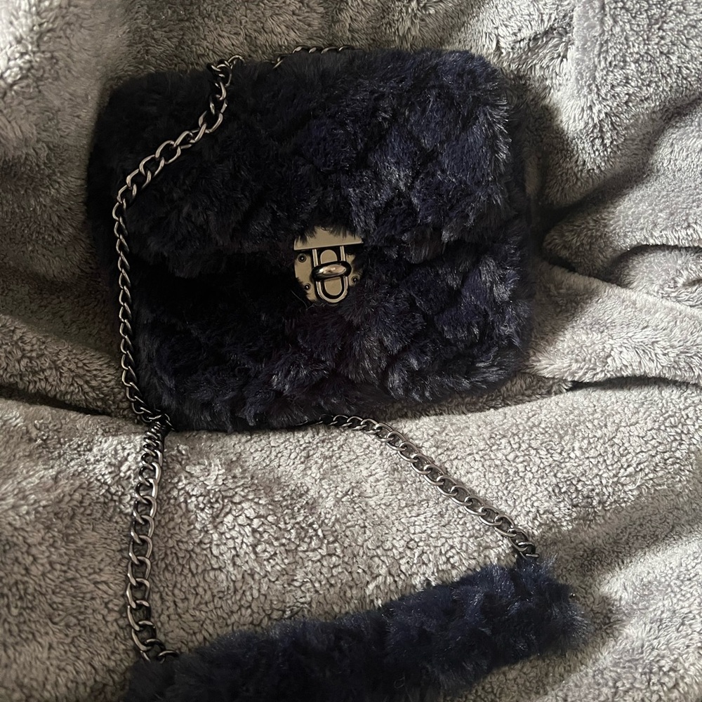 Black Fur purse
